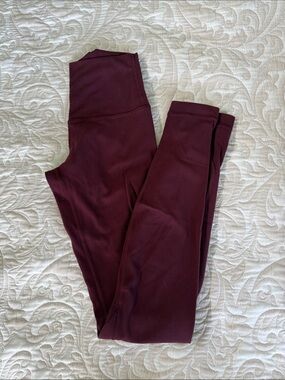 Lululemon High-Waist align Burgundy Leggings